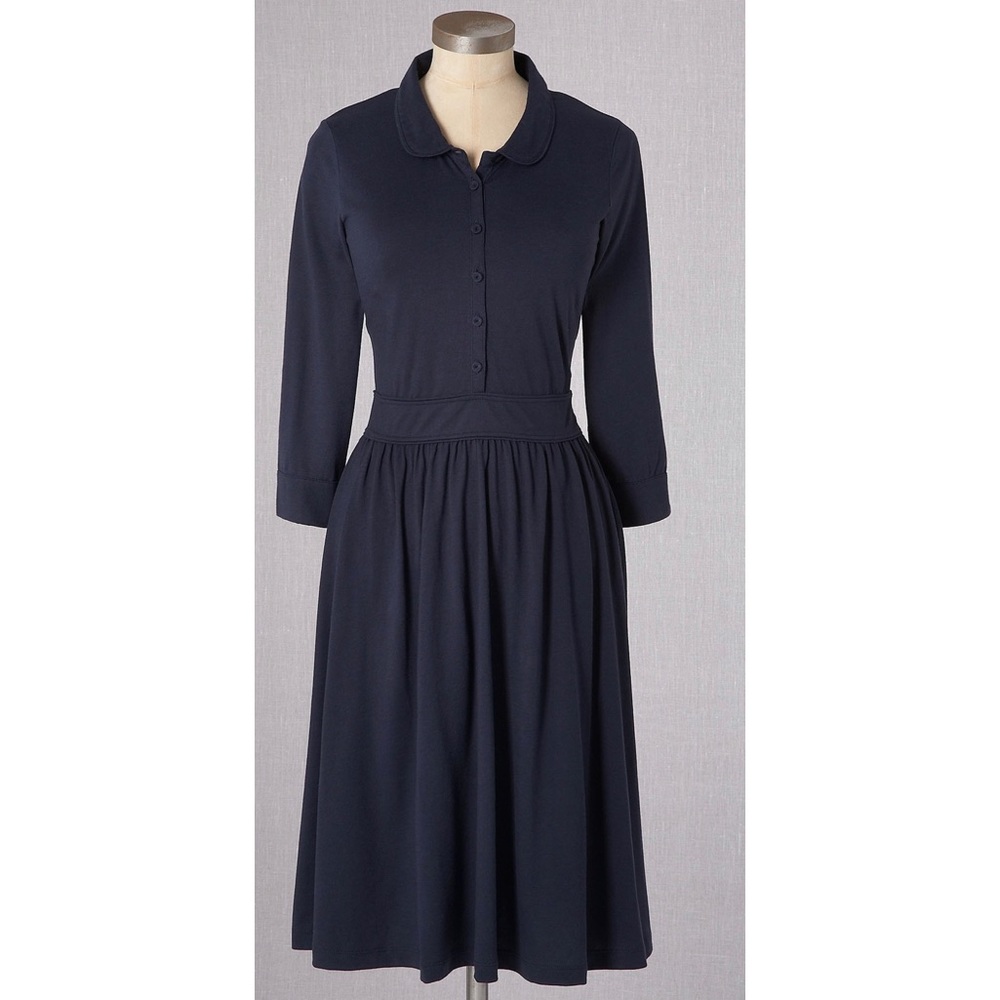 Boden Navy Jersey Shirt Dress, Size 6R